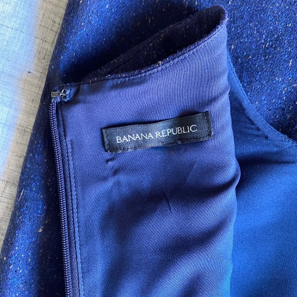 Banana Republic dark blue tweed sheath dress Size 10 - Picture 13 of 14
